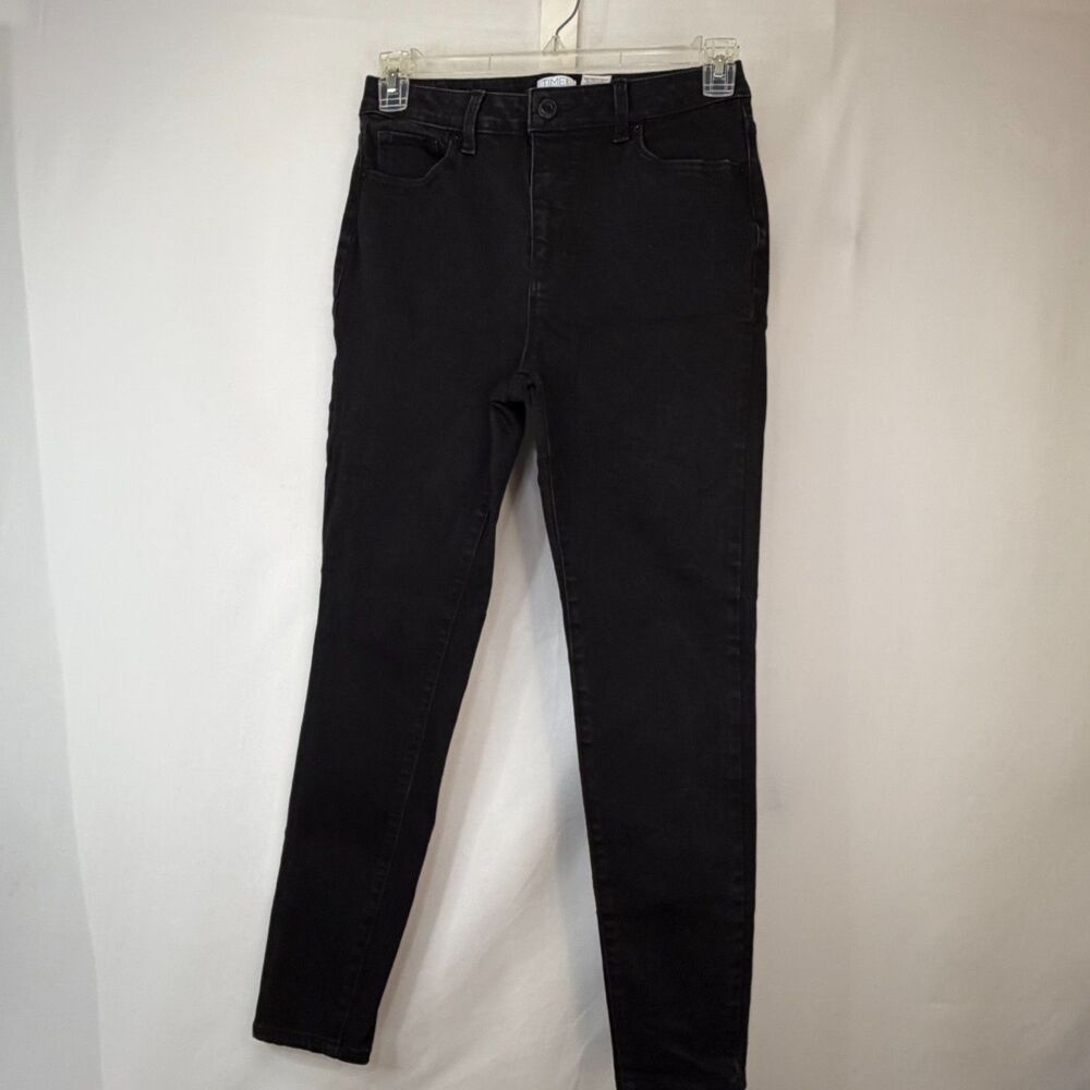 Size 8 Time and Tru High Rise Skinny Jeans Stretch Black Regular